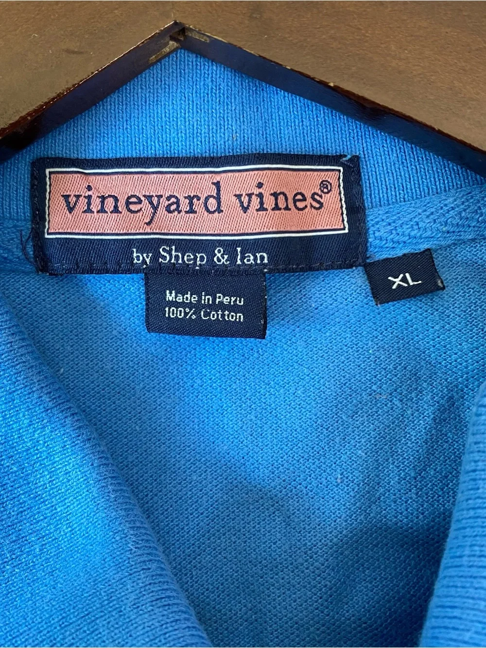 Vineyard Vines by Shep & Ian Men’s Short Sleeve 100% Cotton Polo Blue XL